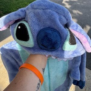 Blue Plush Character Hoodie for Kids